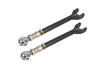 BMR On-Car Adjustable Rear Lower Trailing Arms; Rod Ends; Black Hammertone (08-23 Challenger)