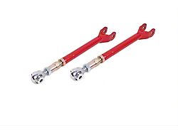 BMR On-Car Adjustable Rear Lower Trailing Arms; Rod Ends; Red (08-23 Challenger)