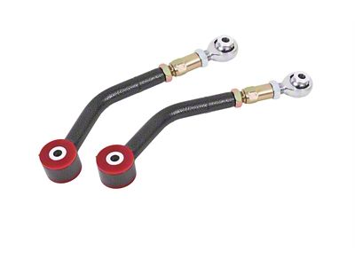 BMR On-Car Adjustable Upper Control Arms; Polyurethane/Rod End Combo; Black Hammertone (08-23 Challenger)
