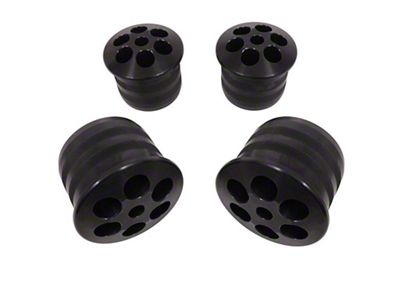 BMR Rear Cradle Bushing Kit; Aluminum; Black Anodized (08-23 Challenger)