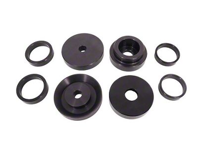 BMR Rear Cradle Lockout Bushing Kit; Black Anodized (08-23 Challenger)