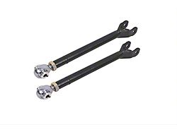 BMR Single Adjustable Rear Lower Trailing Arms; Rod Ends; Black Hammertone (08-23 Challenger)