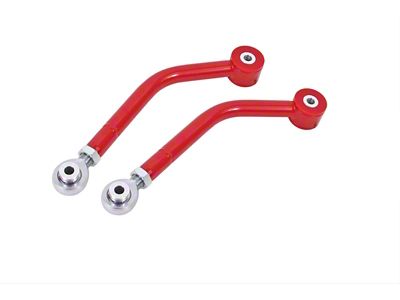 BMR Single Adjustable Upper Control Arms; Polyurethane/Rod End Combo; Red (08-23 Challenger)