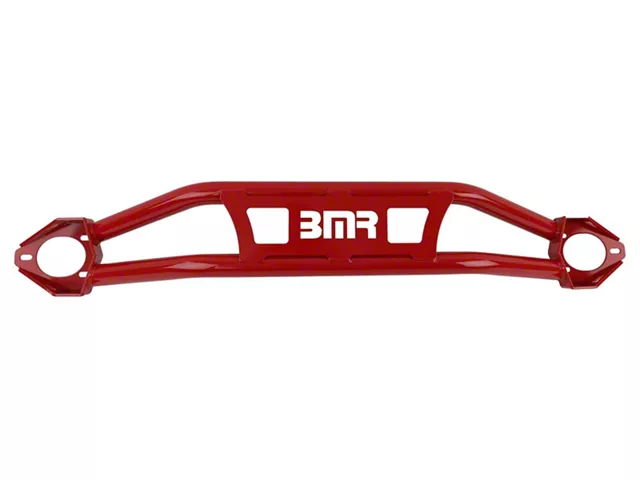 BMR Twin Tube Design Front Strut Tower Brace; Red (08-23 V8 HEMI Challenger w/o Shaker Hoods, Excluding 6.2L HEMI & T/A)