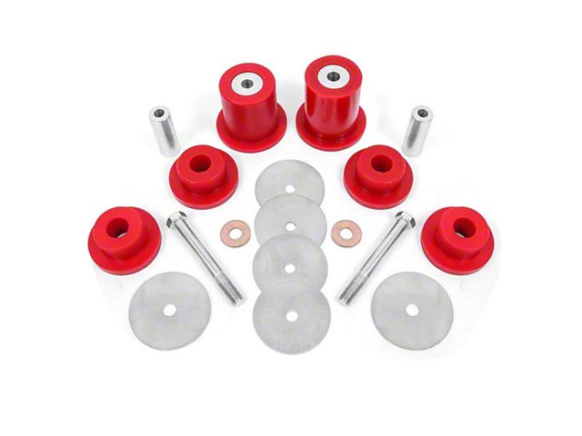 BMR Differential Mount Housing Bushing Kit; Polyurethane; Red (15-23 Charger)