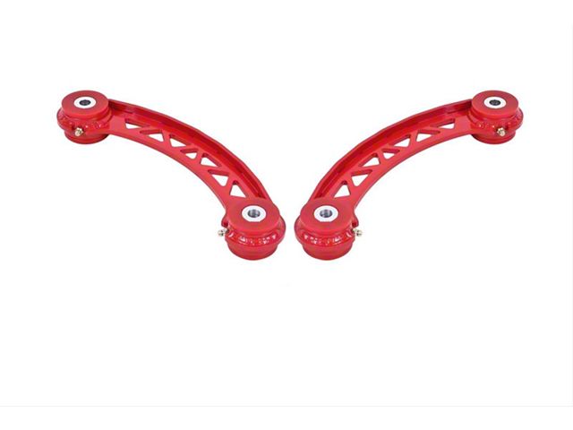 BMR Non-Adjustable Upper Trailing Arms; Polyurethane Bushings; Red (06-23 Charger)