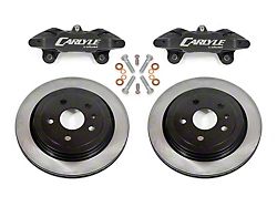 BMR 15-Inch Wheel Rear Brake Conversion Kit with Solid Rotors; Black Calipers (14-19 Corvette C7 w/ 15-Inch Wheels)
