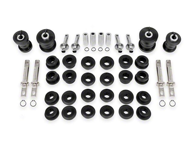 BMR Corvette Front and Rear Control Arm Bushing Kit; Delrin; Black BMR ...
