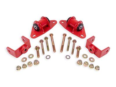 BMR Motor Mount Kit; Delrin Bushings; Red (14-19 Corvette C7)