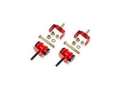 BMR Non-Adjustable Motor Mounts; Delrin Bushings; Black Hammertone (97-13 Corvette C5 & C6)