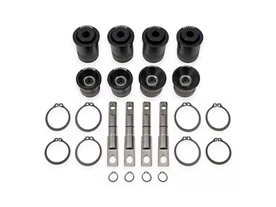 BMR Rear Upper and Lower Control Arm Bearing Kit; Black (14-19 Corvette C7)
