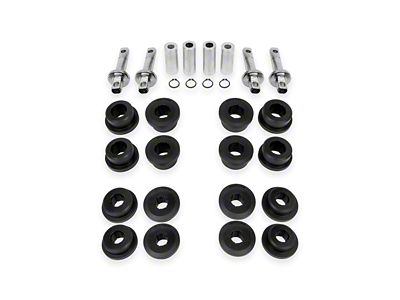 BMR Rear Upper and Lower Control Arm Bushing Kit; Delrin; Black (06-13 Corvette C6 Z06, ZR1)