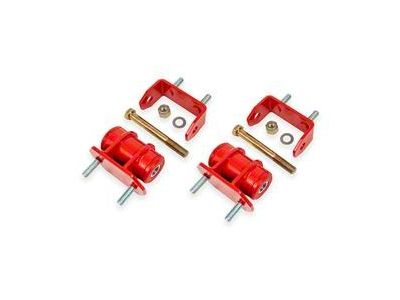 BMR Transmission/Differential Mount; Polyurethane Bushings; Red (05-13 Corvette C6)