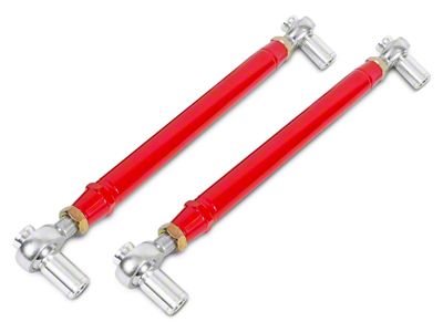 BMR Double Adjustable Chromoly Rear Lower Control Arms; Rod Ends; Red (99-04 Mustang, Excluding Cobra)