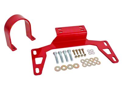 BMR Front Driveshaft Safety Loop; Red (11-24 Mustang, Excluding GT350 & GT500)
