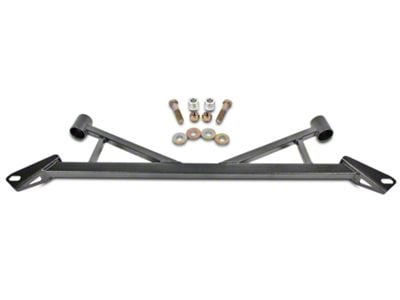 BMR Front Subframe Chassis Brace; 4-Point; Black Hammertone (15-23 Mustang GT, EcoBoost)