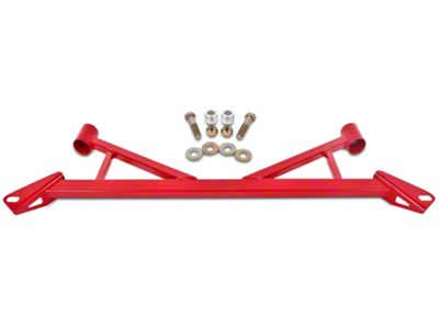 BMR Front Subframe Chassis Brace; 4-Point; Red (15-23 Mustang GT, EcoBoost)