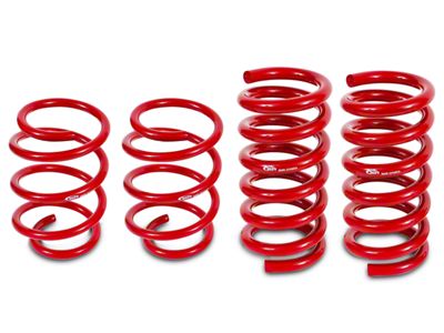 BMR Lowering Springs; Handling Version; Red (15-25 Mustang GT w/o MagneRide)