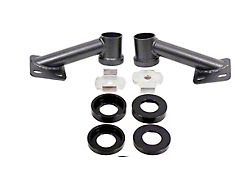 BMR Cradle Bushing Lockout Kit; Black Hammertone (15-23 Mustang Fastback)