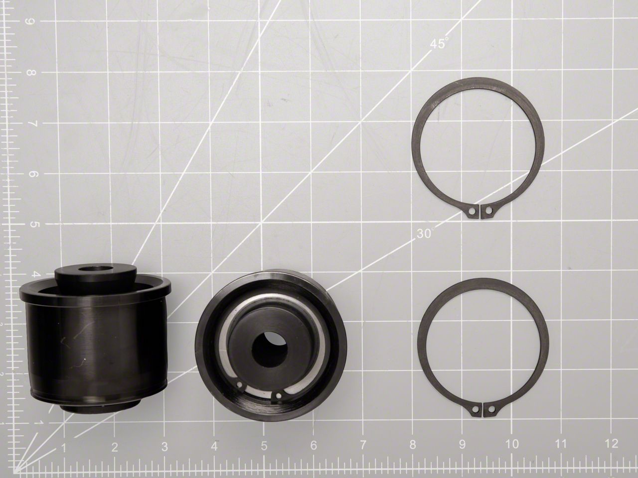 BMR Mustang Rear Lower Control Arm Bearing Kit; Premium; Black BMR