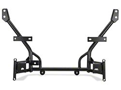 BMR K-Member with Standard Motor Mounts; Standard Rack Mount; Black Hammertone (05-14 Mustang)