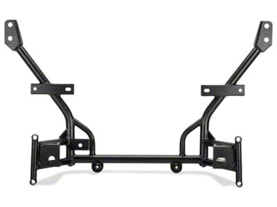 BMR K-Member with Standard Motor Mounts; Standard Rack Mount; Black Hammertone (05-14 Mustang)