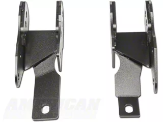 BMR Bolt-On Rear Lower Control Arm Relocation Brackets; Black Hammertone (05-14 Mustang)