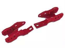 BMR Bolt-On Rear Lower Control Arm Relocation Brackets; Red (05-14 Mustang)