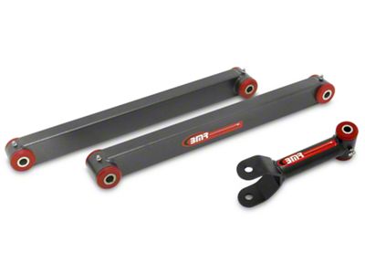 BMR Rear Control Arm Package; Level 1; Black Hammertone (05-10 Mustang)