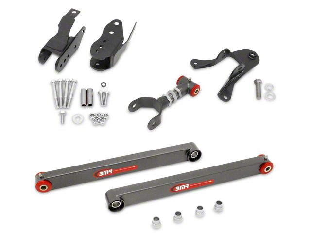 BMR Rear Control Arm Package; Level 3; Black Hammertone (05-10 Mustang)