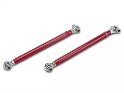 BMR Double Adjustable DOM Rear Lower Control Arms; Red (05-14 Mustang)