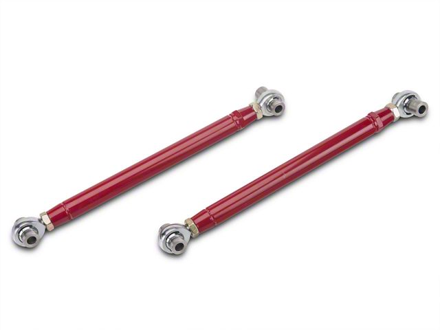 BMR Double Adjustable DOM Rear Lower Control Arms; Red (05-14 Mustang)
