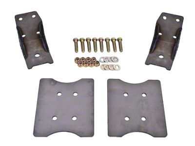 BMR Lower Torque Box Reinforcment Plates; Black Hammertone (79-04 Mustang)