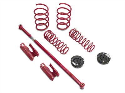 BMR Lowering Spring Package; Red (05-10 Mustang GT, V6)