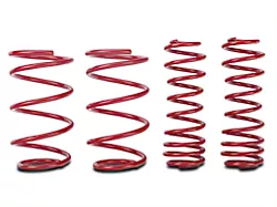 BMR Front and Rear Lowering Springs; Drag Version; Red (05-14 Mustang GT)