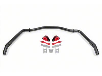 BMR 4-Hole Adjustable Front Sway Bar; Black Hammertone (05-14 Mustang)