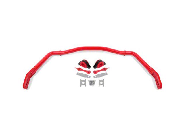 BMR 4-Hole Adjustable Front Sway Bar; Red (05-14 Mustang)