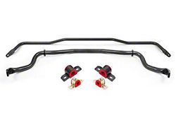 BMR Adjustable Front and Non-Adjustable Rear Sway Bars; Black Hammertone (15-24 Mustang)