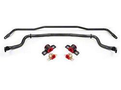 BMR Adjustable Front and Non-Adjustable Rear Sway Bars; Black Hammertone (15-23 Mustang)