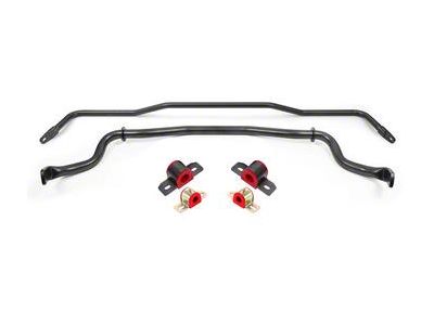 BMR Adjustable Front and Non-Adjustable Rear Sway Bars; Black Hammertone (15-25 Mustang)