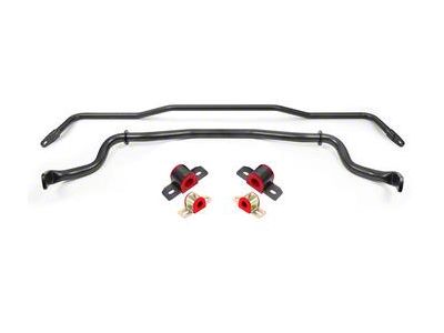 BMR Adjustable Front and Non-Adjustable Rear Sway Bars; Black Hammertone (15-24 Mustang)