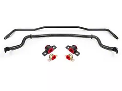 BMR Adjustable Front and Non-Adjustable Rear Sway Bars; Black Hammertone (15-23 Mustang)