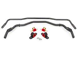 BMR Adjustable Front and Rear Sway Bars; Black Hammertone (15-23 Mustang)