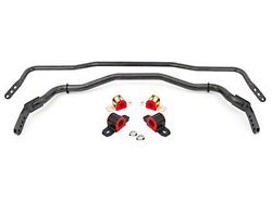 BMR Adjustable Front and Rear Sway Bars; Black Hammertone (15-24 Mustang)