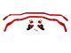BMR Adjustable Front and Rear Sway Bars; Red (15-24 Mustang)