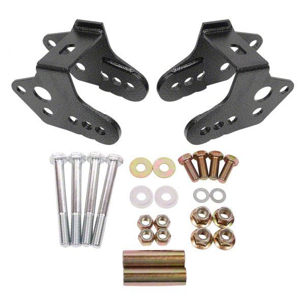 BMR Mustang BoltOn Rear Lower Control Arm Relocation Brackets; Black