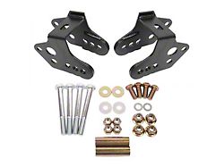 BMR Bolt-On Rear Lower Control Arm Relocation Brackets; Black Hammertone (79-04 Mustang, Excluding 99-04 Cobra)