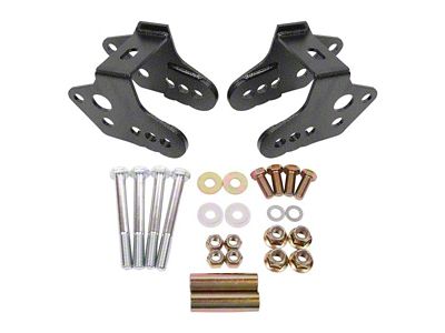 BMR Bolt-On Rear Lower Control Arm Relocation Brackets; Black Hammertone (79-04 Mustang, Excluding 99-04 Cobra)