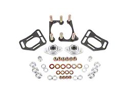 BMR Caster Camber Plates; Black Hammertone (90-93 Mustang)
