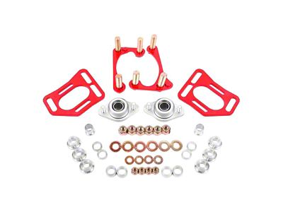 BMR Caster Camber Plates; Red (90-93 Mustang)